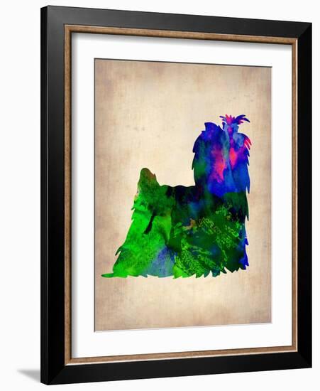 Yorkshire Terrier Watercolor-NaxArt-Framed Art Print