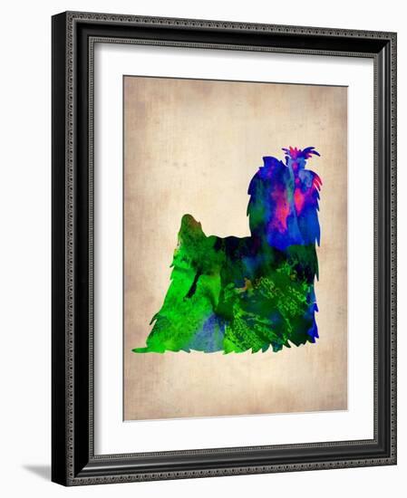 Yorkshire Terrier Watercolor-NaxArt-Framed Art Print