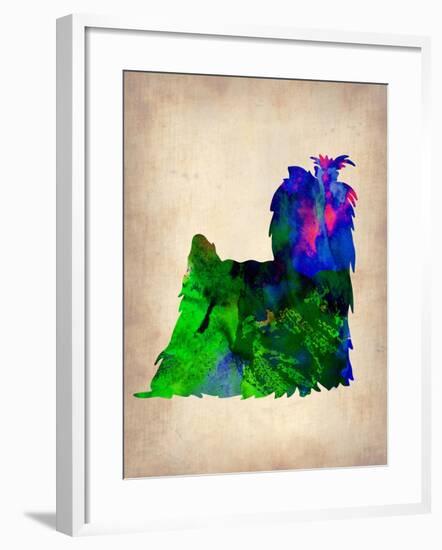 Yorkshire Terrier Watercolor-NaxArt-Framed Art Print