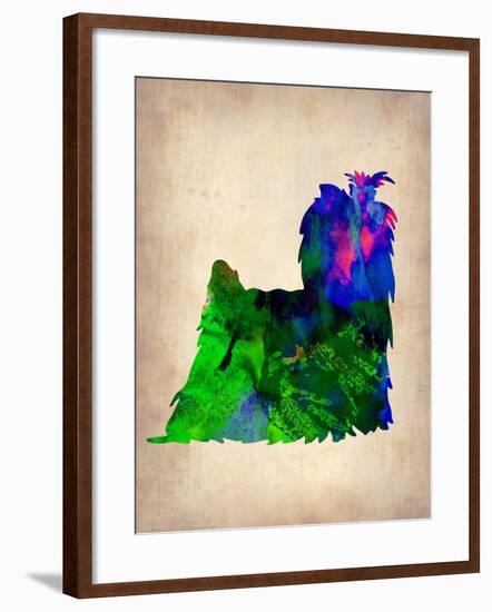 Yorkshire Terrier Watercolor-NaxArt-Framed Art Print