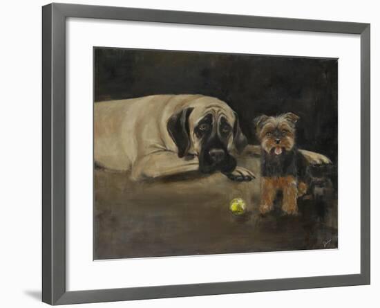 Yorky and Mastif-Solveiga-Framed Giclee Print