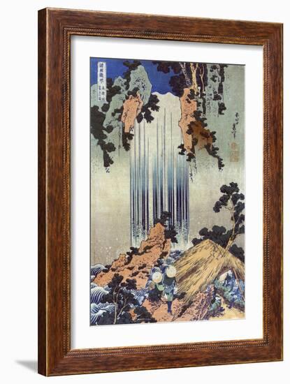 Yoro Waterfall in Mino, Japanese Wood-Cut Print-Lantern Press-Framed Art Print