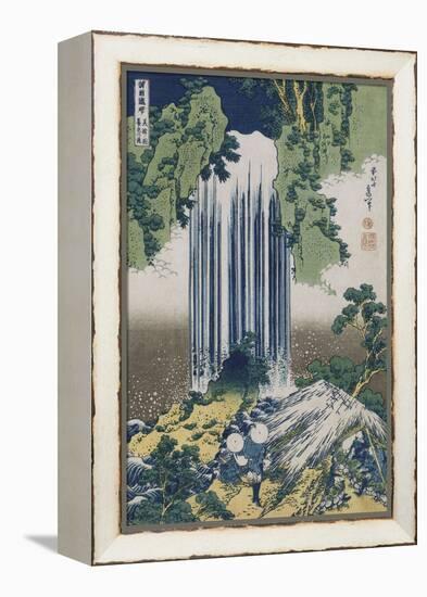 Yoro Waterfall, Mino Province', from the Series 'A Journey to the Waterfalls of All the Provinces'-Katsushika Hokusai-Framed Premier Image Canvas