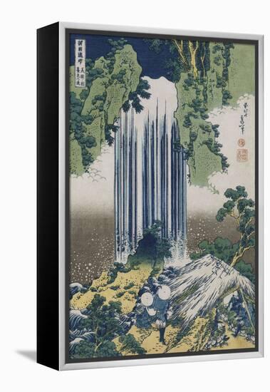 Yoro Waterfall, Mino Province', from the Series 'A Journey to the Waterfalls of All the Provinces'-Katsushika Hokusai-Framed Premier Image Canvas