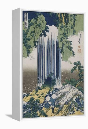 Yoro Waterfall, Mino Province', from the Series 'A Journey to the Waterfalls of All the Provinces'-Katsushika Hokusai-Framed Premier Image Canvas