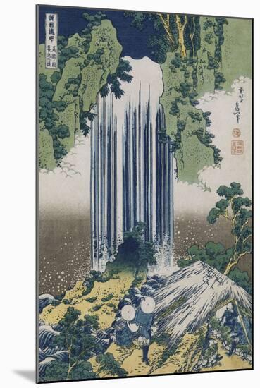 Yoro Waterfall, Mino Province', from the Series 'A Journey to the Waterfalls of All the Provinces'-Katsushika Hokusai-Mounted Premium Giclee Print