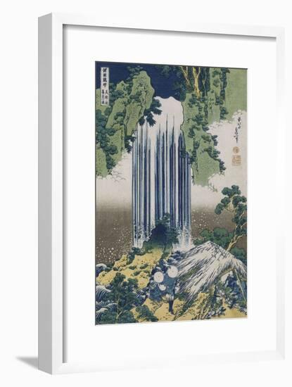 Yoro Waterfall, Mino Province', from the Series 'A Journey to the Waterfalls of All the Provinces'-Katsushika Hokusai-Framed Giclee Print