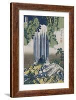 Yoro Waterfall, Mino Province', from the Series 'A Journey to the Waterfalls of All the Provinces'-Katsushika Hokusai-Framed Giclee Print