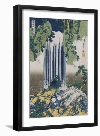 Yoro Waterfall, Mino Province', from the Series 'A Journey to the Waterfalls of All the Provinces'-Katsushika Hokusai-Framed Giclee Print