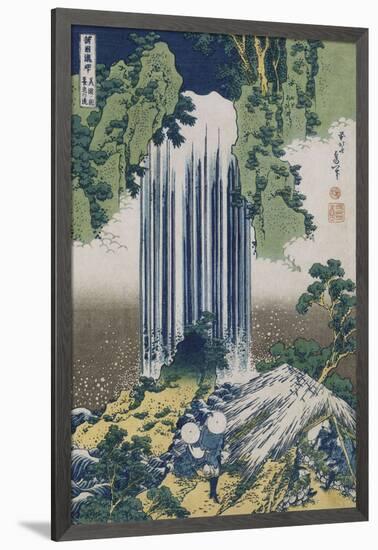 Yoro Waterfall, Mino Province', from the Series 'A Journey to the Waterfalls of All the Provinces'-Katsushika Hokusai-Framed Giclee Print