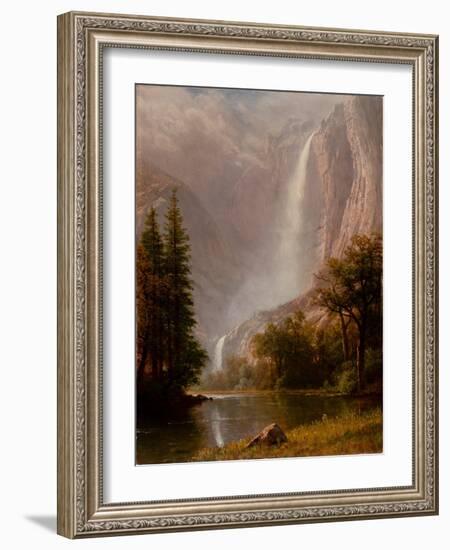 Yosemite Falls, C.1865-70 (Oil on Canvas)-Albert Bierstadt-Framed Giclee Print