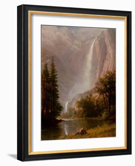 Yosemite Falls, C.1865-70 (Oil on Canvas)-Albert Bierstadt-Framed Giclee Print