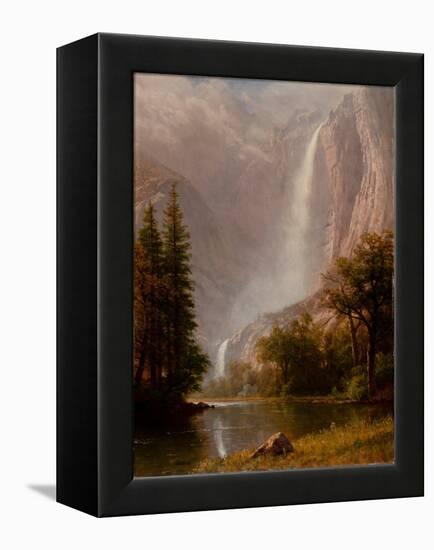 Yosemite Falls, C.1865-70 (Oil on Canvas)-Albert Bierstadt-Framed Premier Image Canvas