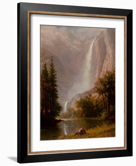 Yosemite Falls, C.1865-70 (Oil on Canvas)-Albert Bierstadt-Framed Premium Giclee Print