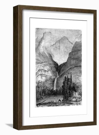 Yosemite Falls, California, 19th Century-Paul Huet-Framed Giclee Print