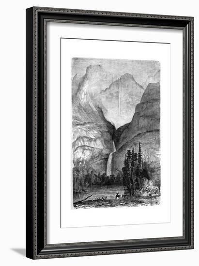 Yosemite Falls, California, 19th Century-Paul Huet-Framed Giclee Print