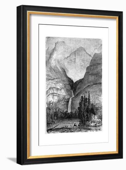 Yosemite Falls, California, 19th Century-Paul Huet-Framed Giclee Print