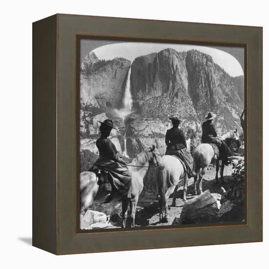 Yosemite Falls, from Glacier Point Trail, Yosemite Valley, California, USA, 1901-Underwood & Underwood-Framed Premier Image Canvas