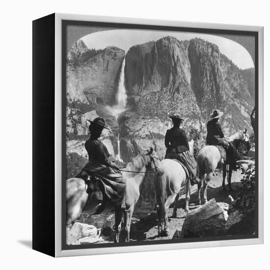 Yosemite Falls, from Glacier Point Trail, Yosemite Valley, California, USA, 1901-Underwood & Underwood-Framed Premier Image Canvas