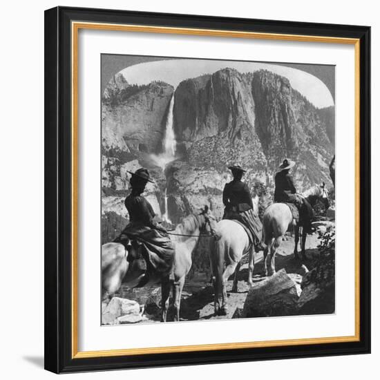 Yosemite Falls, from Glacier Point Trail, Yosemite Valley, California, USA, 1901-Underwood & Underwood-Framed Giclee Print