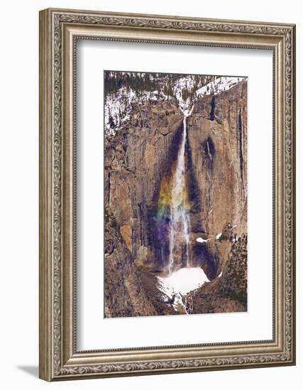 Yosemite Falls from Taft Point in winter, Yosemite National Park, California, USA-Russ Bishop-Framed Photographic Print
