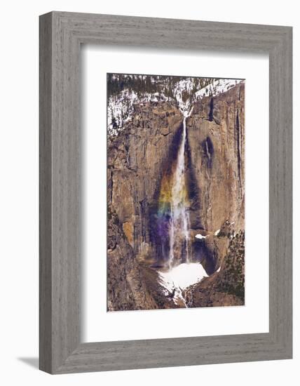 Yosemite Falls from Taft Point in winter, Yosemite National Park, California, USA-Russ Bishop-Framed Photographic Print