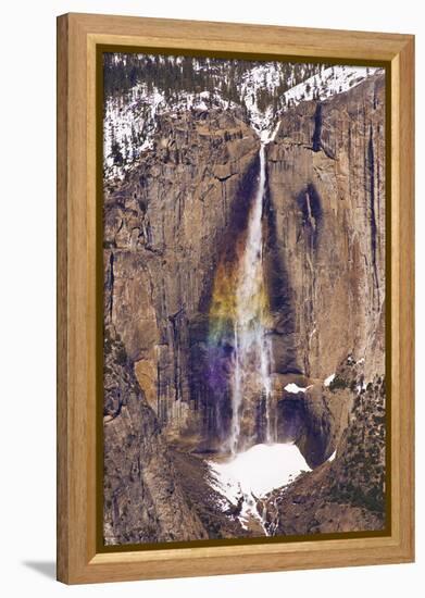 Yosemite Falls from Taft Point in winter, Yosemite National Park, California, USA-Russ Bishop-Framed Premier Image Canvas