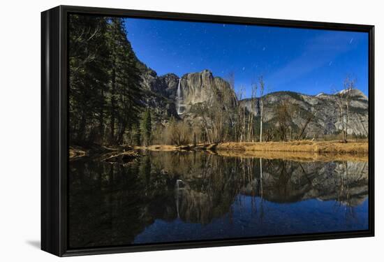 Yosemite Falls Reflected In The Merced River By Moonlight-Joe Azure-Framed Premier Image Canvas