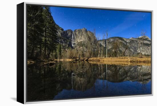 Yosemite Falls Reflected In The Merced River By Moonlight-Joe Azure-Framed Premier Image Canvas