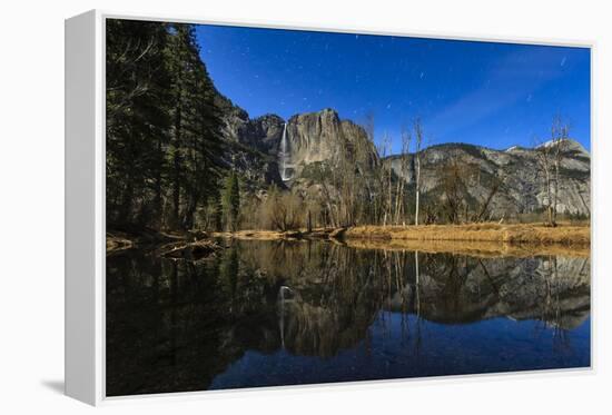 Yosemite Falls Reflected In The Merced River By Moonlight-Joe Azure-Framed Premier Image Canvas