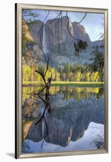 Yosemite Falls Reflection at Swinging Bridge-Vincent James-Framed Photographic Print