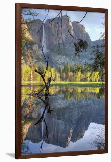 Yosemite Falls Reflection at Swinging Bridge-Vincent James-Framed Photographic Print