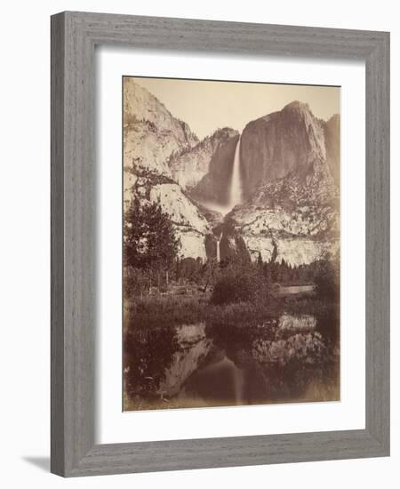 Yosemite Falls, Usa, 1861-75-Carleton Emmons Watkins-Framed Photographic Print