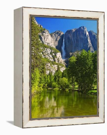 Yosemite Falls with the Merced River-George Oze-Framed Premier Image Canvas