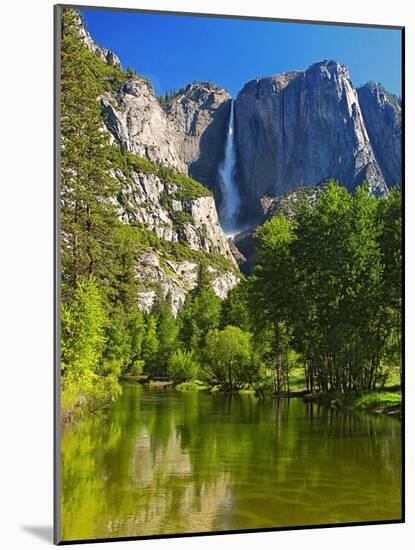 Yosemite Falls with the Merced River-George Oze-Mounted Photographic Print