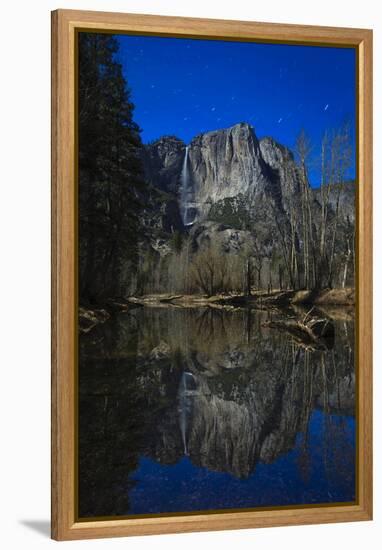 Yosemite Falls, Yosemite Valley, Ca Yosemite Falls Reflected In The Merced River By Moonlight-Joe Azure-Framed Premier Image Canvas