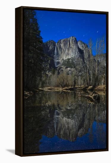 Yosemite Falls, Yosemite Valley, Ca Yosemite Falls Reflected In The Merced River By Moonlight-Joe Azure-Framed Premier Image Canvas