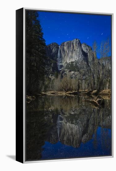 Yosemite Falls, Yosemite Valley, Ca Yosemite Falls Reflected In The Merced River By Moonlight-Joe Azure-Framed Premier Image Canvas