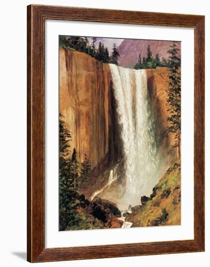 Yosemite Falls-Albert Bierstadt-Framed Art Print