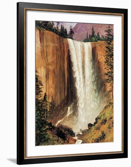 Yosemite Falls-Albert Bierstadt-Framed Art Print