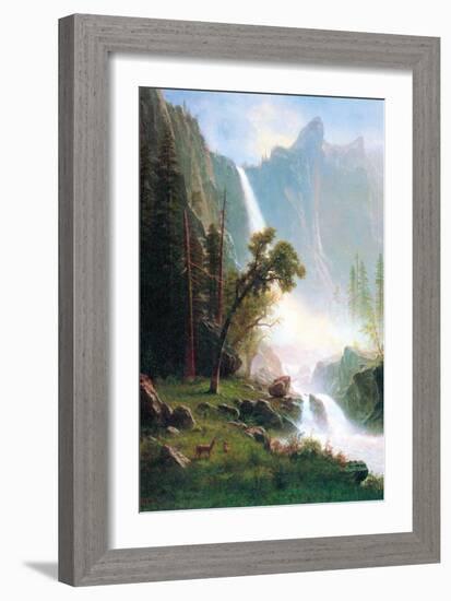 Yosemite Falls-Albert Bierstadt-Framed Premium Giclee Print