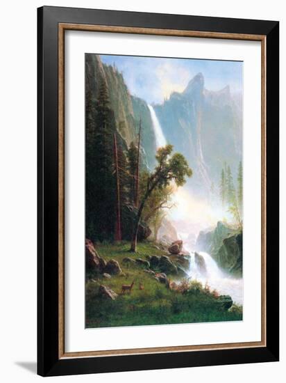 Yosemite Falls-Albert Bierstadt-Framed Art Print