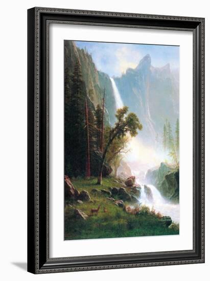 Yosemite Falls-Albert Bierstadt-Framed Art Print