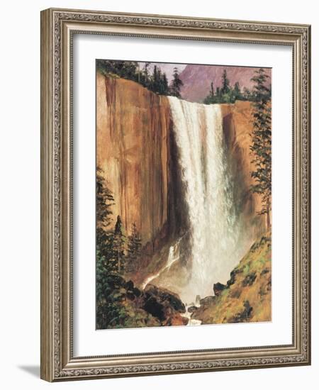 Yosemite Falls-Albert Bierstadt-Framed Art Print