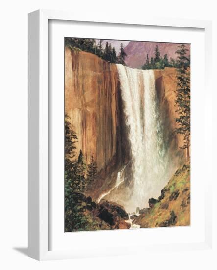 Yosemite Falls-Albert Bierstadt-Framed Art Print