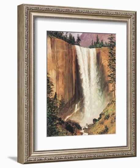 Yosemite Falls-Albert Bierstadt-Framed Art Print