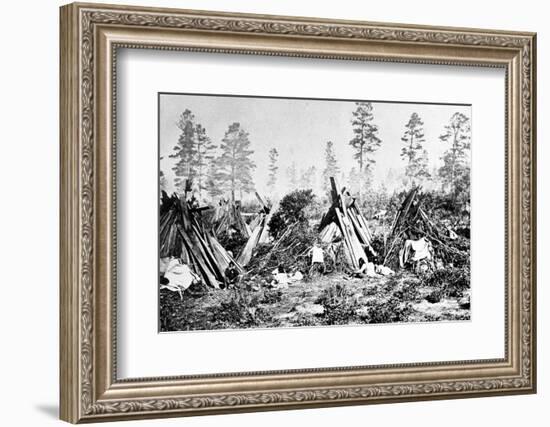 Yosemite Indian Huts, C.1870s-American Photographer-Framed Photographic Print