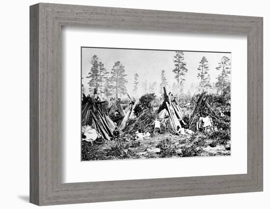 Yosemite Indian Huts, C.1870s-American Photographer-Framed Photographic Print