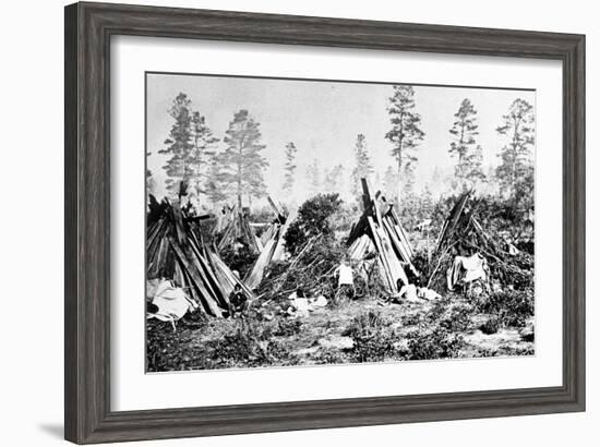 Yosemite Indian Huts, C.1870s-American Photographer-Framed Photographic Print