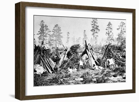 Yosemite Indian Huts, C.1870s-American Photographer-Framed Photographic Print